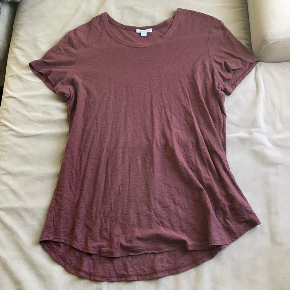 James Perse Standard Women’s T Shirt Maroon 4